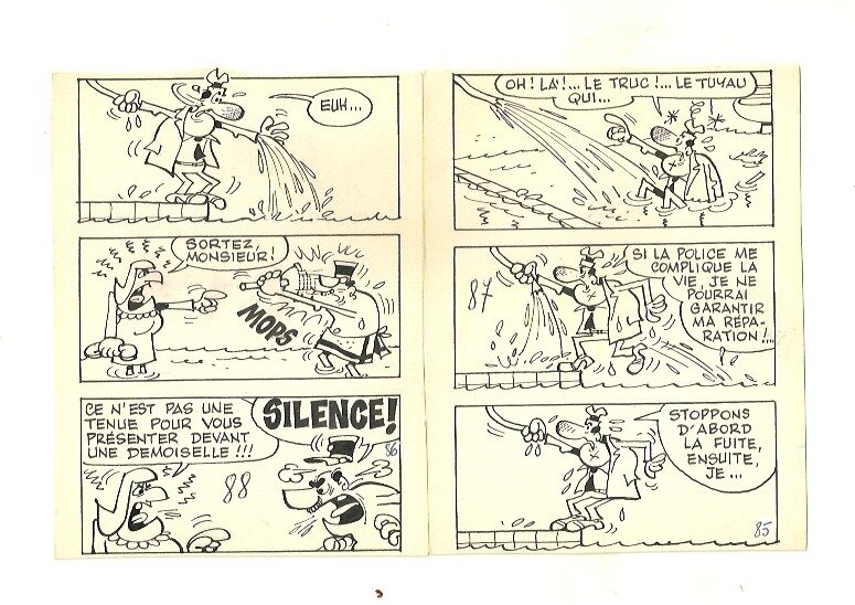 Cabanon plombier par Paul Deliège - Planche originale