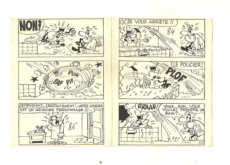 Cabanon plombier par Paul Deliège - Planche originale