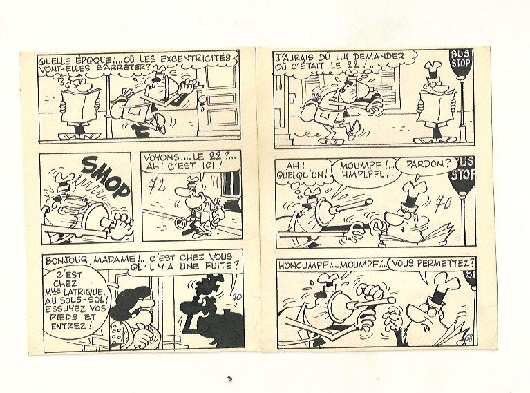 Cabanon plombier par Paul Deliège - Planche originale