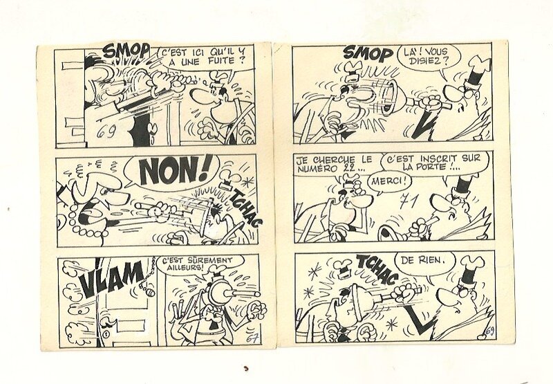 Cabanon plombier par Paul Deliège - Planche originale