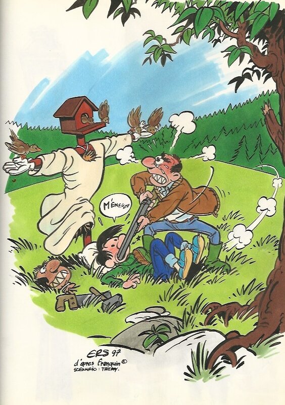 Gaston vu par benoit ers - Illustration originale
