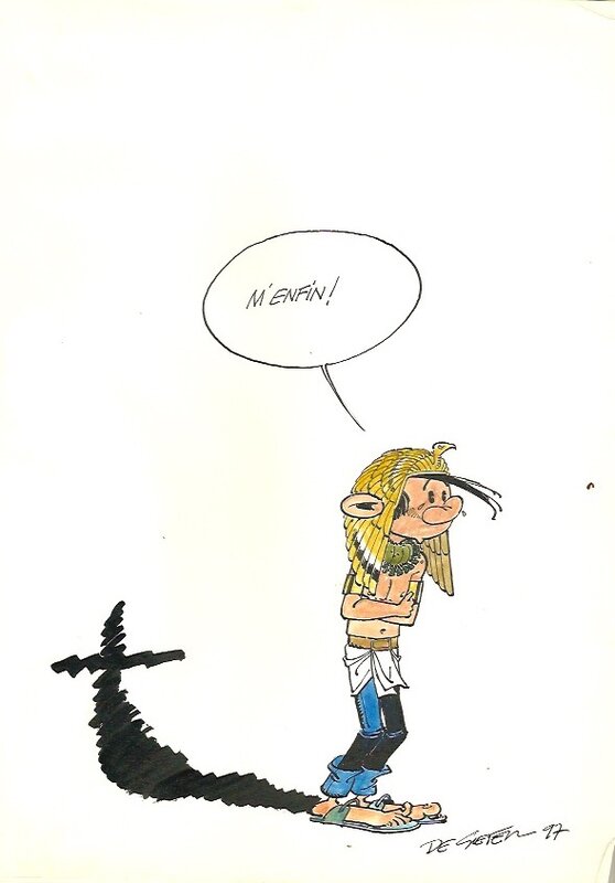 Gaston vu par De Gieter - Original Illustration
