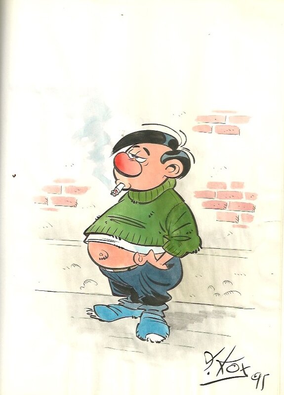 Gaston vu par kox - Original Illustration