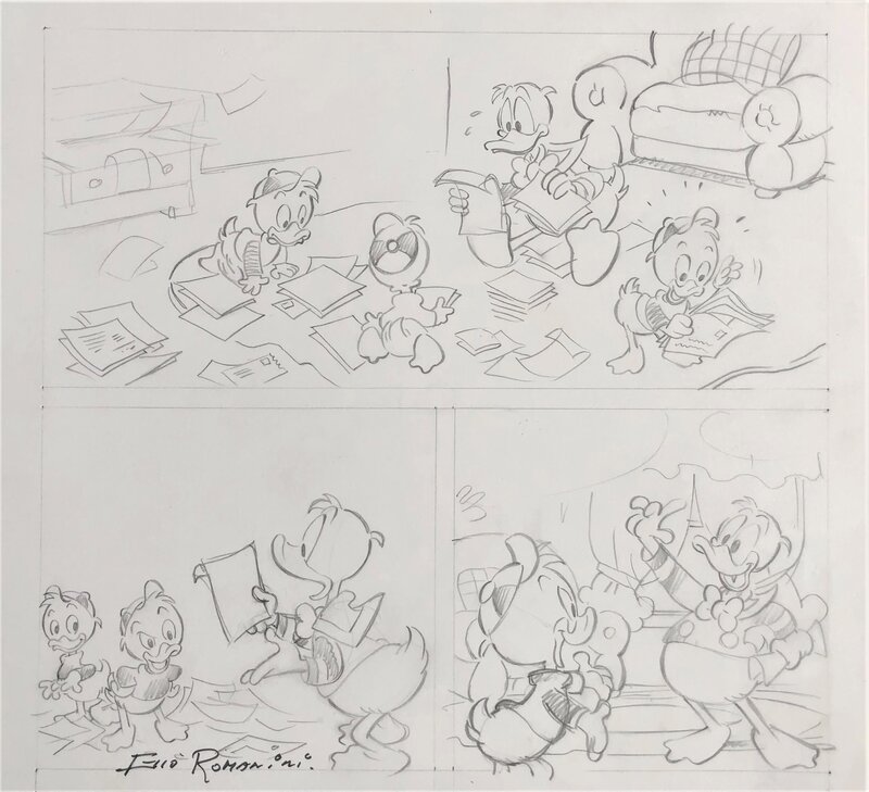 Giovanni Romanini, Bruno sarda, Donald et ses neveux - Paperino 007 d’Aprile - Comic Strip