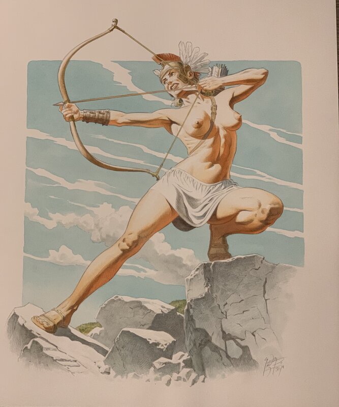 Archère sarmate par François Miville-Deschênes - Illustration originale