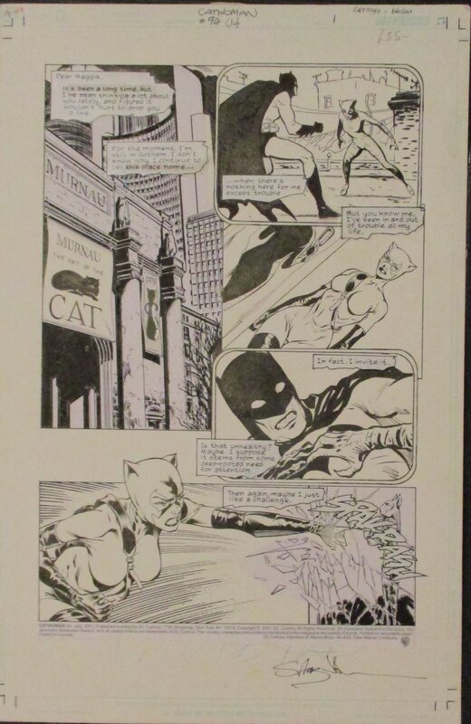 Catwoman #94 p.01 par Staz Johnson - Planche originale