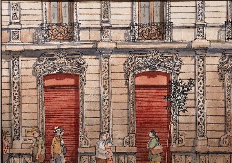 Nicolas De Crécy, Façades, centro historico - Original Illustration