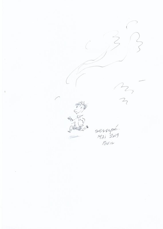 Dédicace de Jean-Jacques Sempé pour mon anniversaire - Sketch