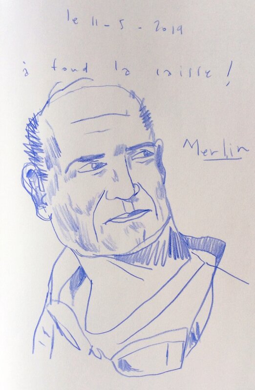 Juan-Manuel Fangio by Christophe Merlin - Sketch
