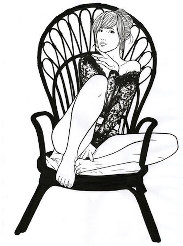 Lace Chair by Kristof Spaey - Original Illustration