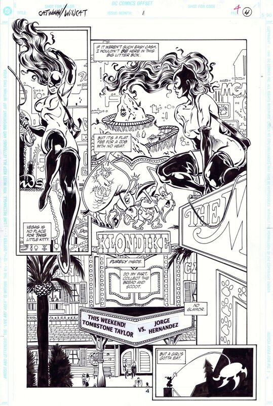Sergio Cariello, Tom Palmer, 1998-08 Cariello/Palmer: Catwoman/Wildcat #1 p4 - Comic Strip