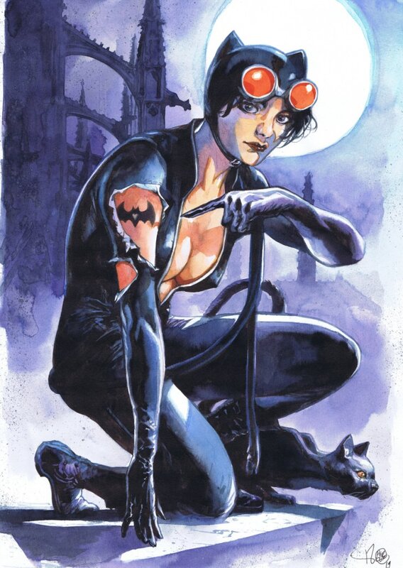 Catwoman par Perger - Illustration originale