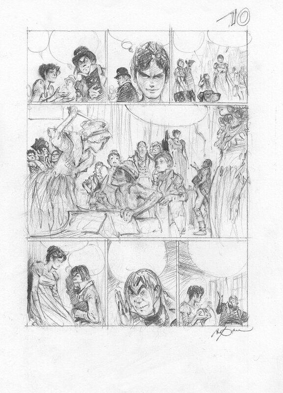 René Follet, Terreur 2 - Recherche de la planche 10 - Œuvre originale