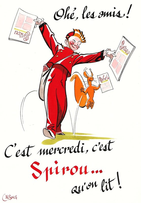 Al Severin, Spirou hommage au journal - Original Illustration