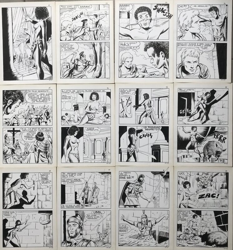 Messalina par Alberto Del Mestre - Planche originale