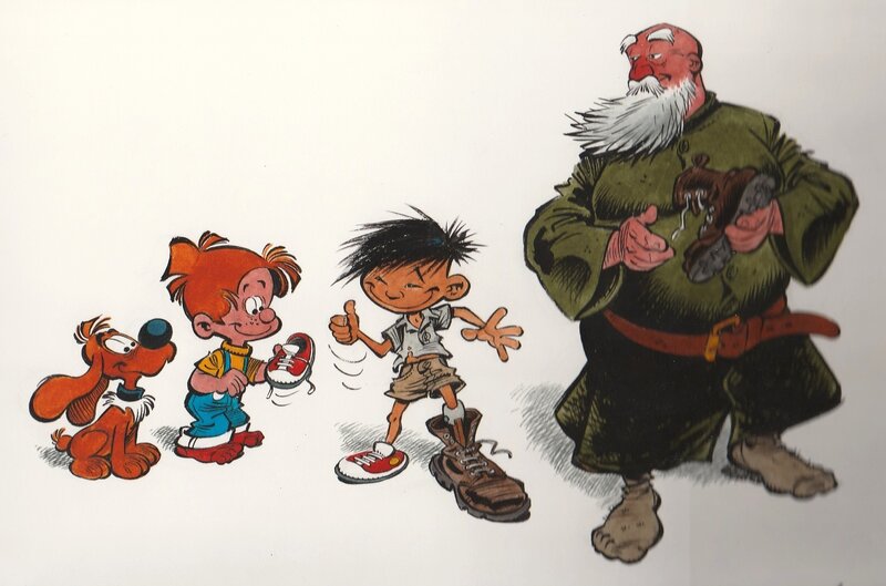 Laurent Verron, Boule et Bill & Odilon Verjus - Original Illustration
