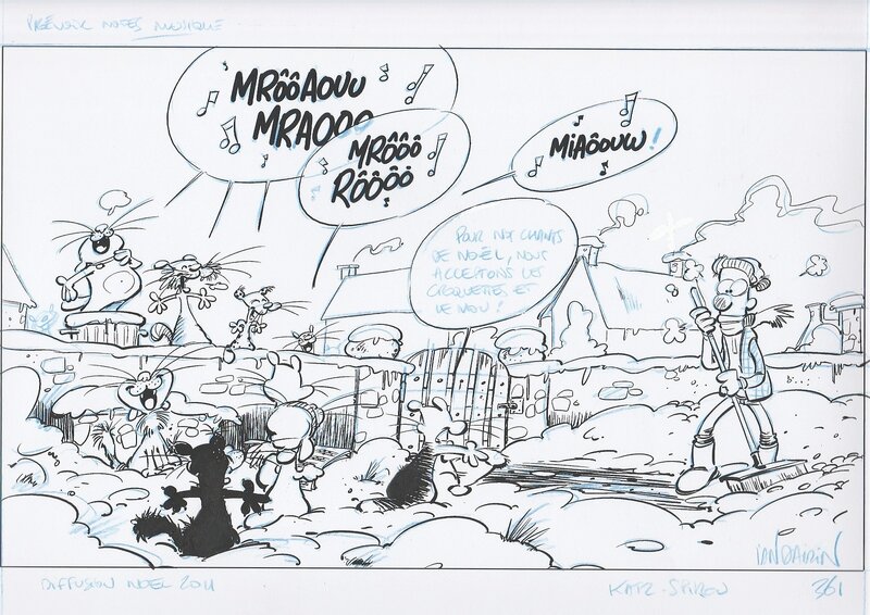 Ian Dairin, Katz - Noel 2011 - Spirou - Illustration originale