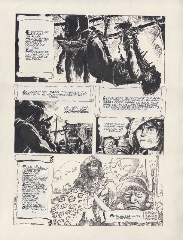 Enrique Breccia, Robertino Ferro, Paco del puerto, pág. 14 - Planche originale