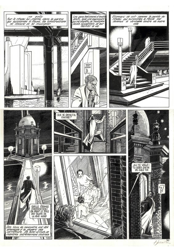 François Schuiten, Benoît Peeters, La Fièvre d'Urbicane - Les Cités Obscures - Planche originale