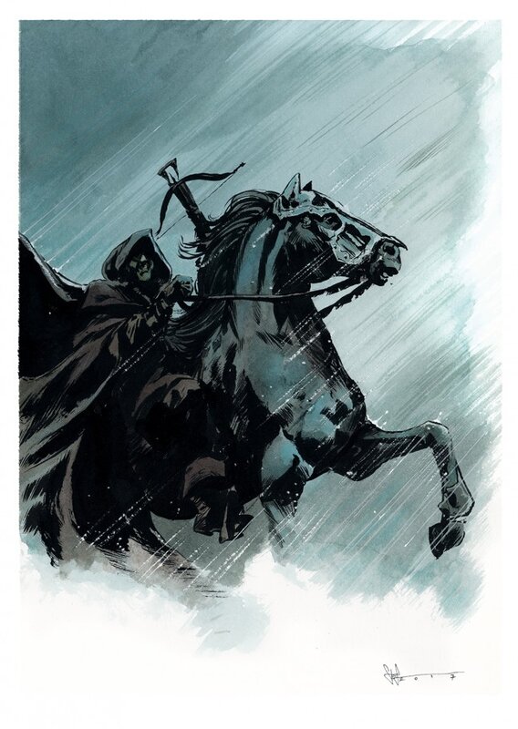 Le chevalier par Stefano Carloni - Illustration originale