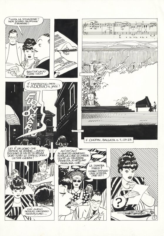 Attilio Micheluzzi, 1980? - Dedicata Chopin (Page - Italian KV) - Comic Strip