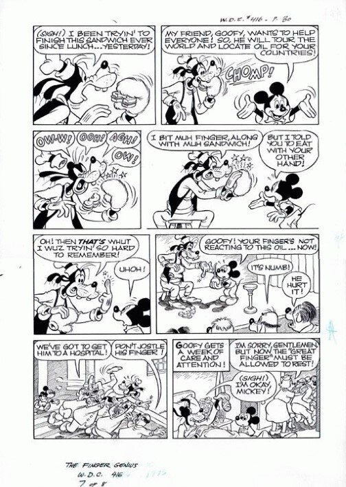 Paul Murry, Pippo e il dito rabdomantico p7 - Planche originale