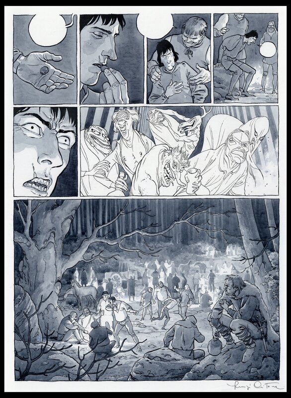 Luigi Critone, Jean Teulé, 2014 - Je, François Villon - Luigi Critone - Tome 2 - Planche originale