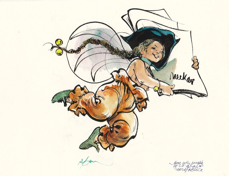 René Follet, Le fée clochette à la facon de... - Original Illustration