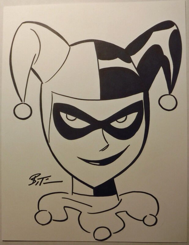 Harley quinn par Bruce Timm - Illustration originale