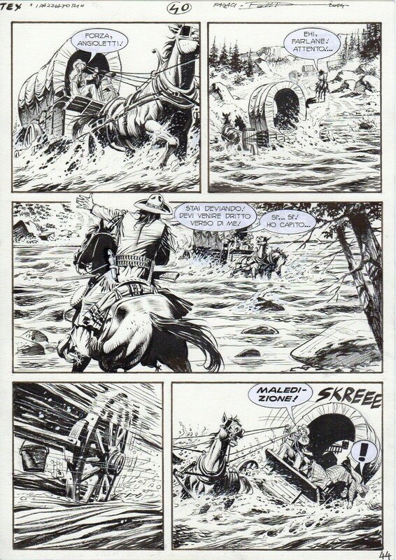 Maurizio Dotti, Tito Faraci, Tex n°662 - Carovana di audaciti planche 44 (Bonelli) - Planche originale