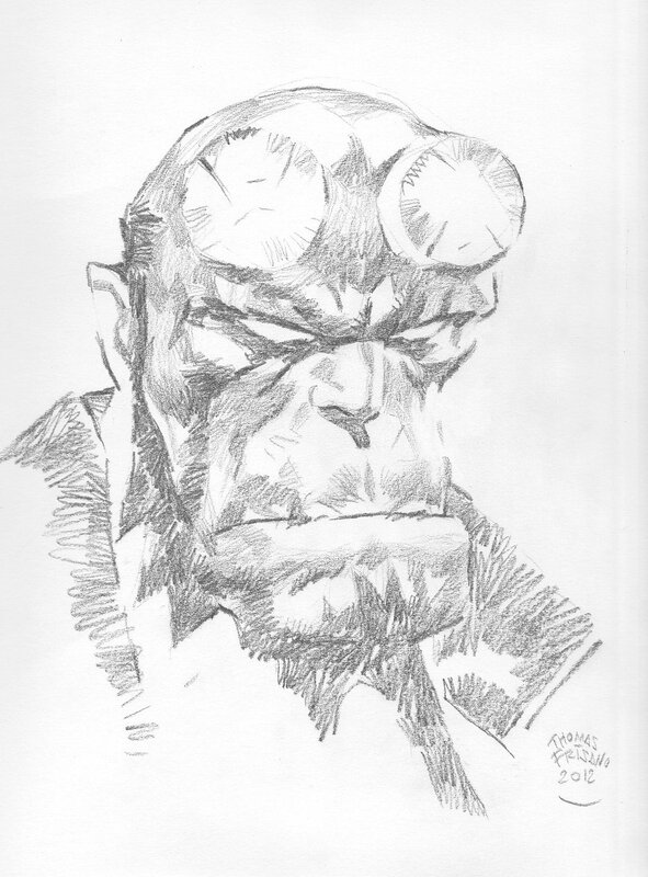 Hellboy par Thomas Frisano - Illustration originale