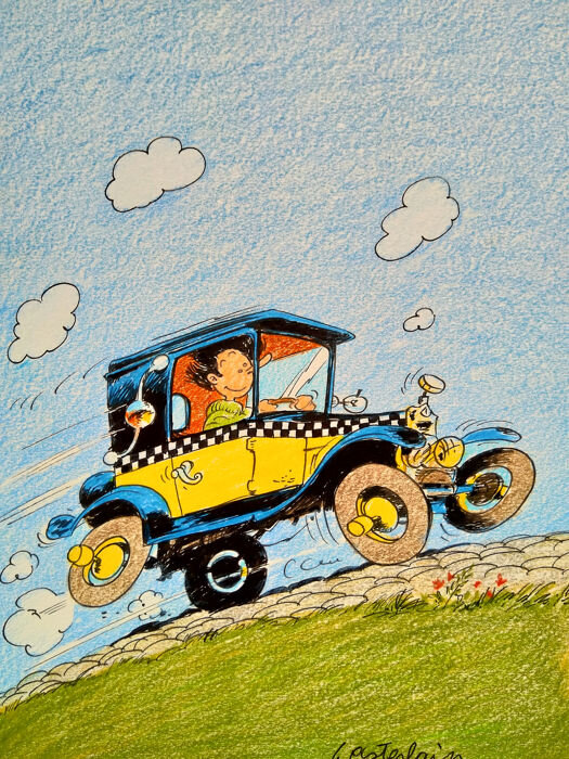 Marc Wasterlain - Hommage à Franquin - Original Illustration