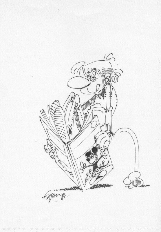 Frédéric Jannin, Germain et le petit Mickey - Original Illustration