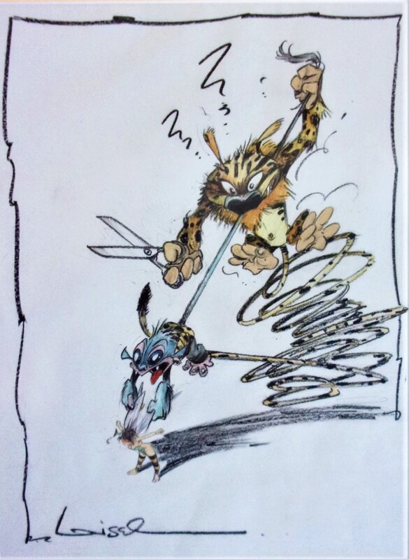 Régis Loisel, Hommage à Franquin - Le Marsupilami - Illustration originale