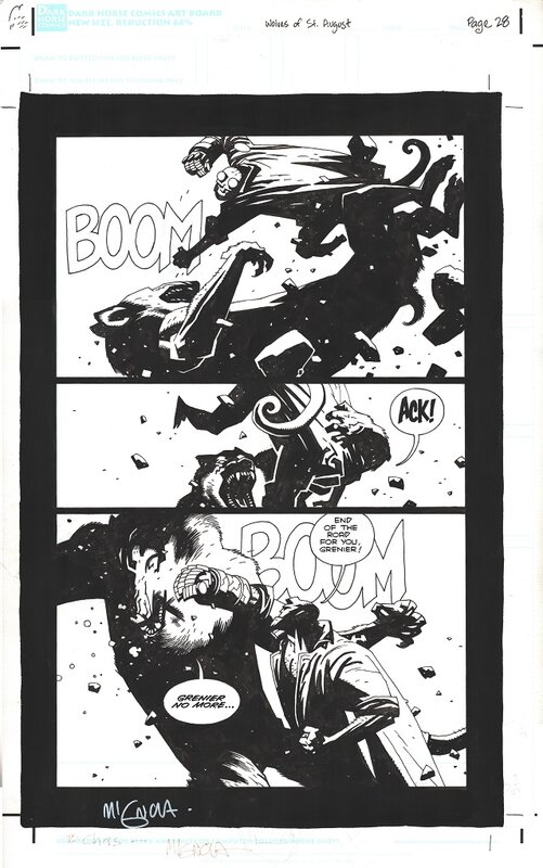 Mignola: Hellboy Wolves of Saint August page 28 - Planche originale