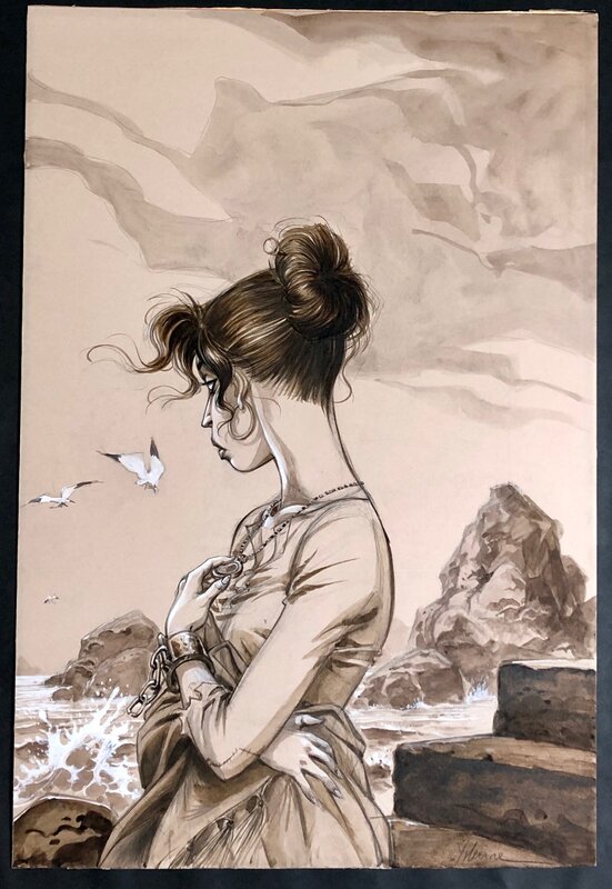 Julie au crépuscule par Yslaire, Bernard Hislaire - Planche originale