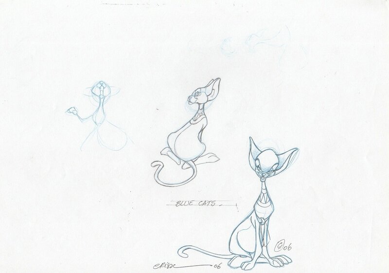 Blue cats par Crisse - Illustration originale