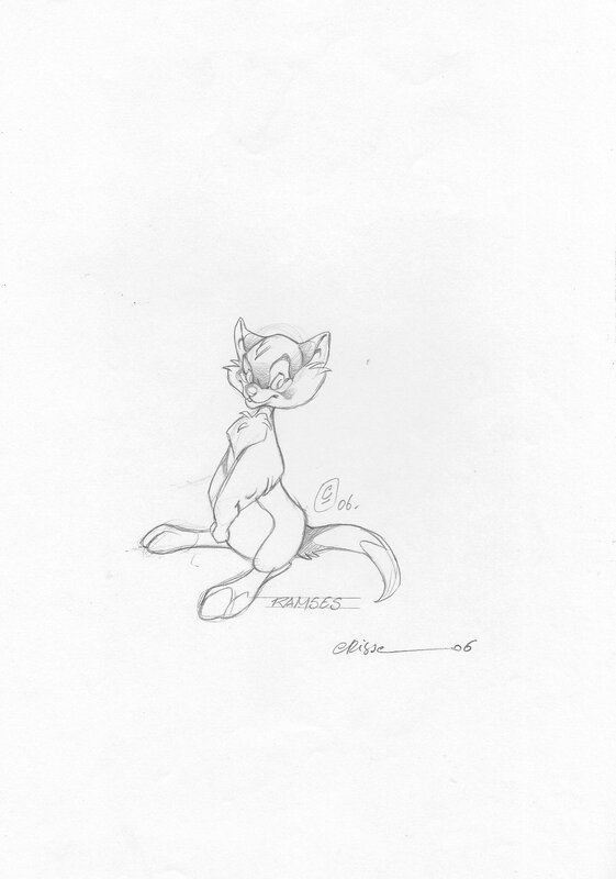 Crisse, Ramsès, le chaton roux d’Ishanti - Atalante - Illustration originale