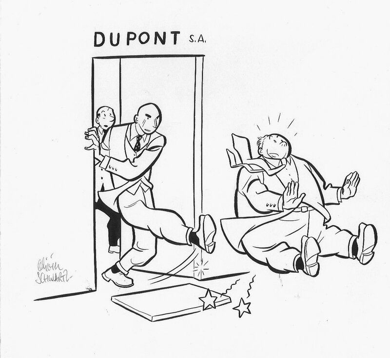 Olivier Schwartz, Illustration pour revue économique - Original Illustration