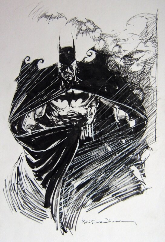 Batman par Bill Sienkiewicz - Illustration originale