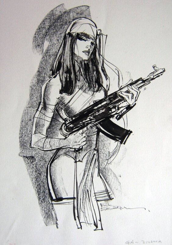 Illustration par Bill Sienkiewicz - Illustration originale