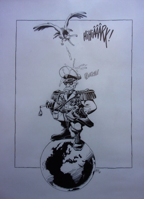 Ciro Tota, La mouette rieuse et la dictature - Illustration originale