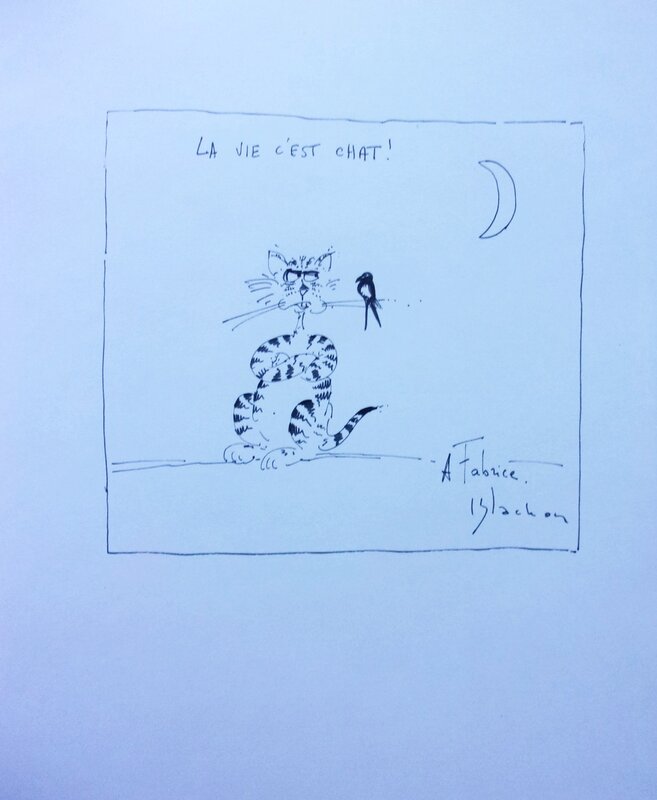 Le chat et l'oiseau by Roger Blachon - Sketch