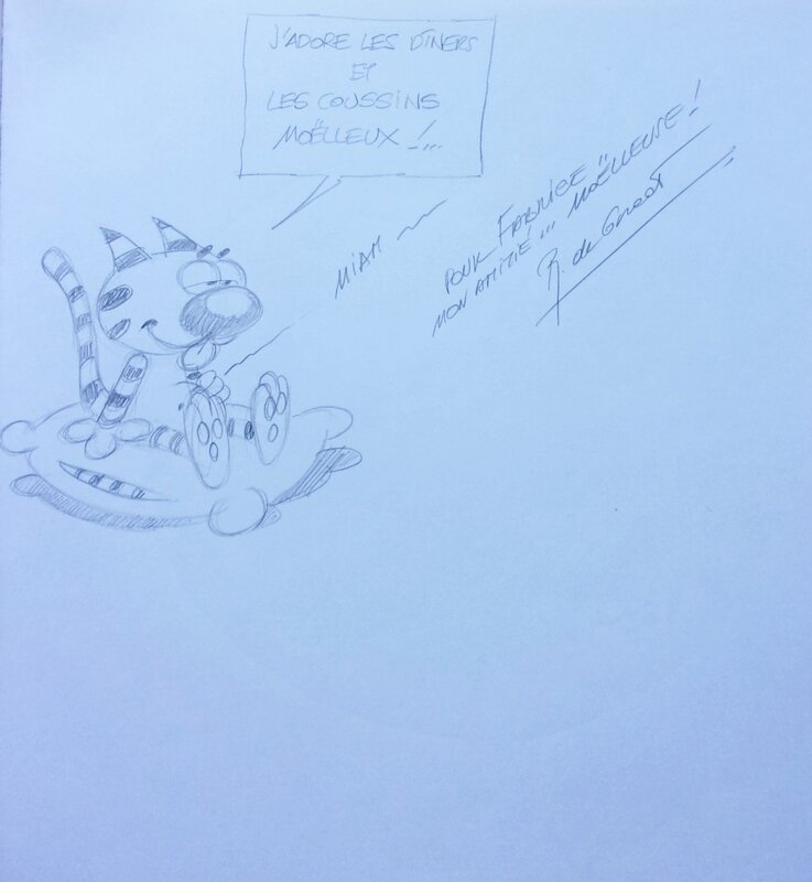 Chat au coussin by Bob De Groot - Sketch