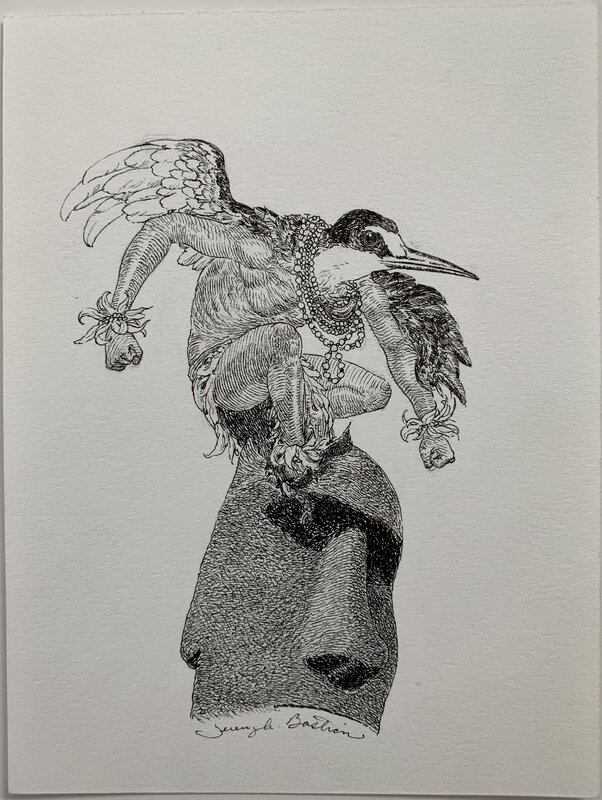 Jeremy Bastian - Birdman cult of Easter Island - Original Illustration