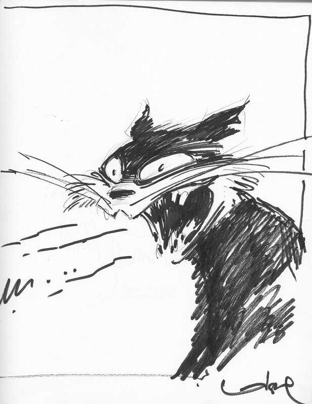 Chat en colére by Régis Loisel - Sketch