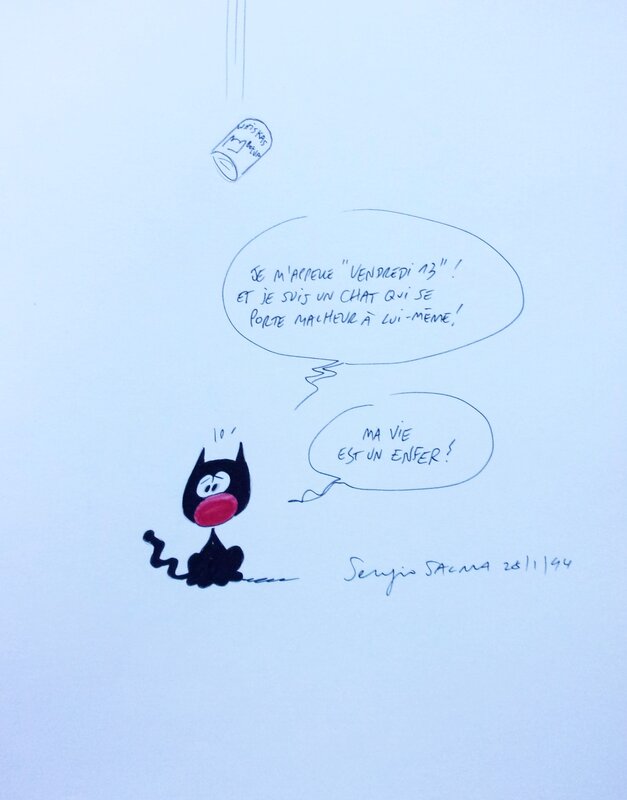 Sergio Salma, Un chat qui a la poisse - Sketch