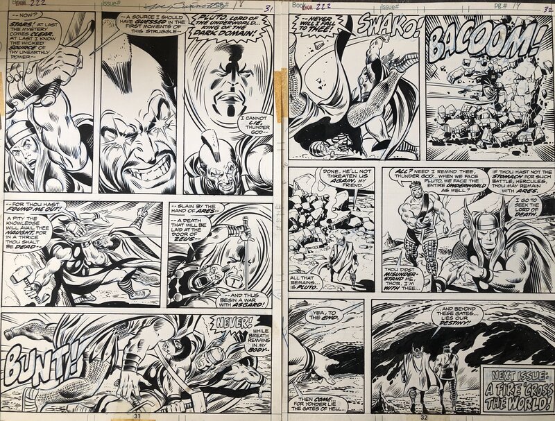 John Buscema, Joe Sinnott, Thor # 222 p31&32  Buscema / Sinnott . - Comic Strip