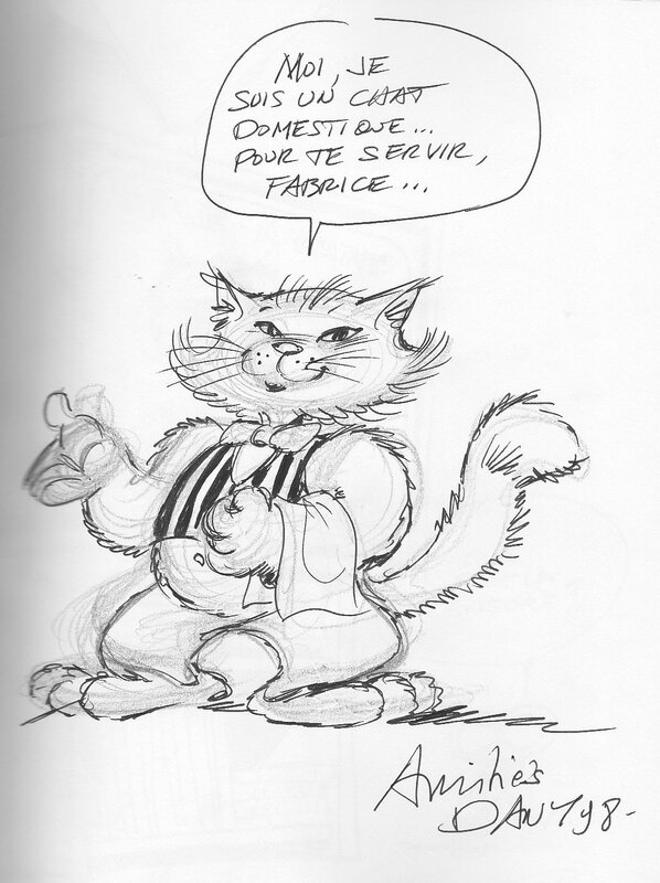 Chat majordome par Dany - Dédicace