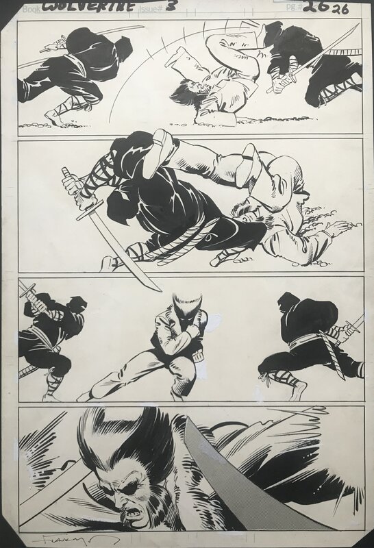 Frank Miller, Joe Rubinstein, Chris Claremont, Wolverine Limited Series #3 (1982) - Planche originale